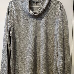 Habitat Textured Gray Cowl Neck Top